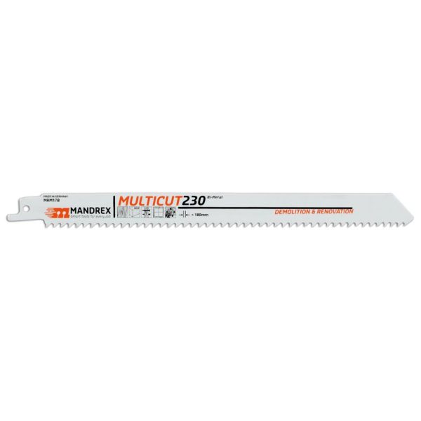 Puukkosahanterä Mandrex Multicut-demo 230mm, 2kpl/pkt.