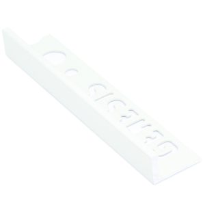 Laattalista L-mallinen 10/2500 valkoinen