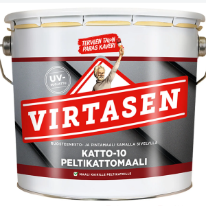 Virtasen KATTO-10 Peltikattomaali 9L A-pohja