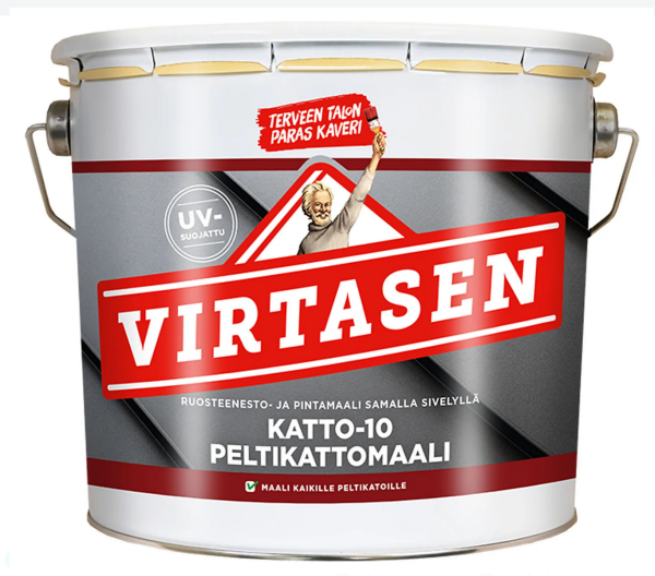 Virtasen KATTO-10 Peltikattomaali 9L C-pohja