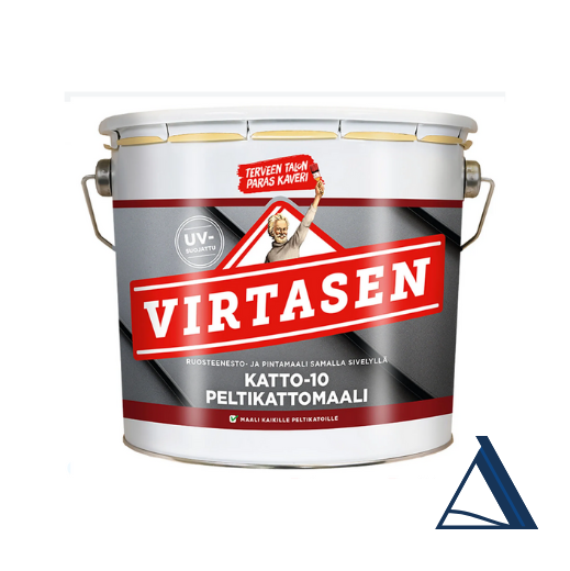 Virtasen KATTO-10 Peltikattomaali 9L A-pohja