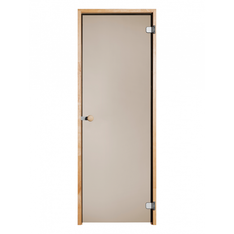 Saunan ovi 9x19 pronssi/ tervaleppäkarmi