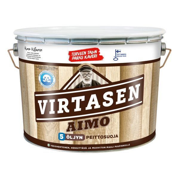 Virtasen Aimo 5 Öljyn Peittosuoja A-valkoinen 2,7l