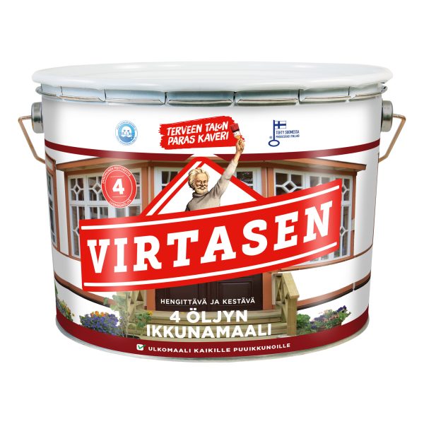 Virtasen 4 öljyn Ikkunamaali A+A valkoinen 2,7l