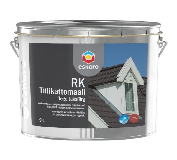 RK TIILIKATTOMAALI ESKARO 18L MUSTA